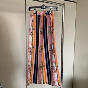 NWT Yeah Bunny floral and striped pants sz XS